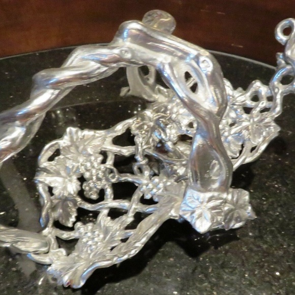 NWT ARTHUR COURT 1997 Signed Grape Pattern Wine Caddy Retired Collectible - Picture 3 of 5